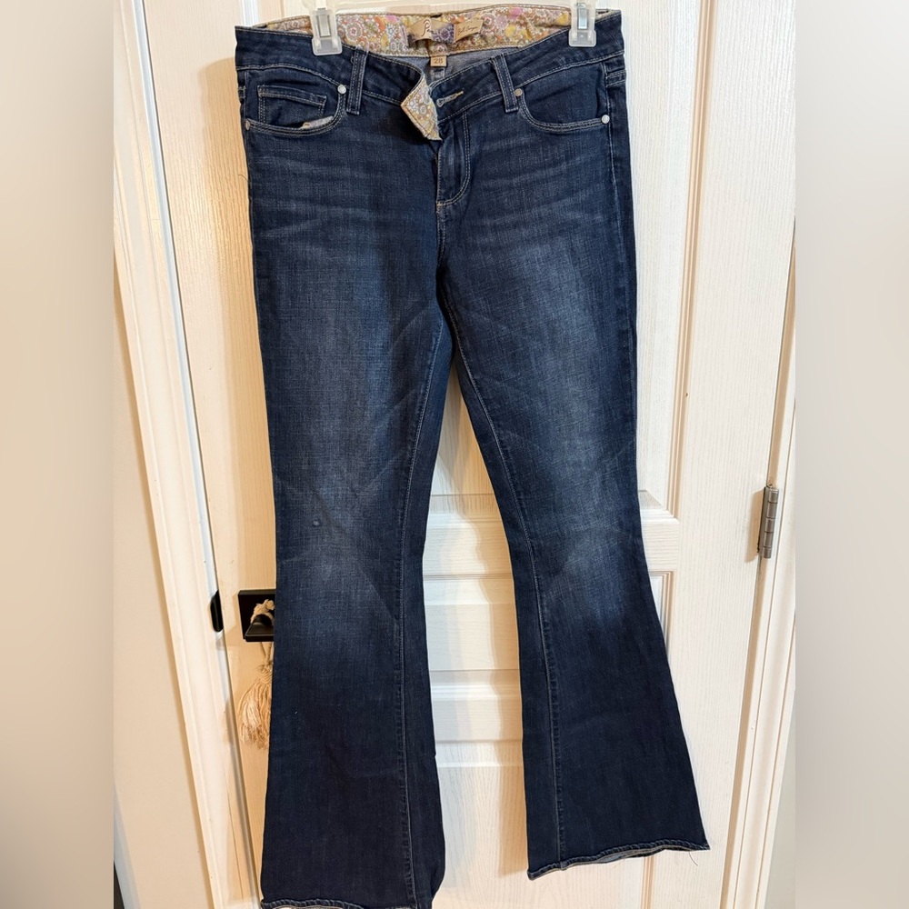 PAIGE Dark Indigo Flare Jeans